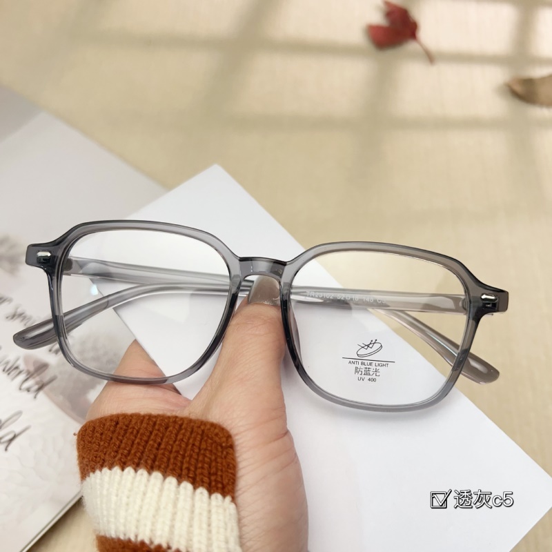 素颜防蓝光黑框平光镜男新款tr90超轻眼镜架小红书网红眼镜框女
