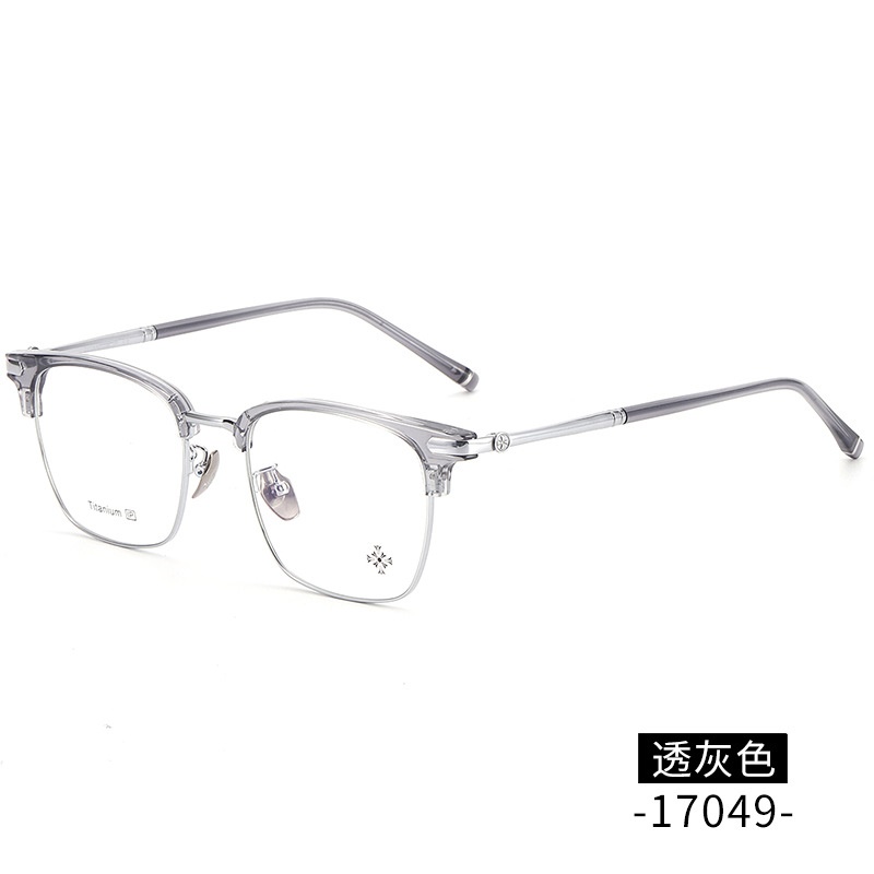 纯钛眉毛眼镜架 工厂批发17049克罗时尚小红书潮款高品质平光眼镜