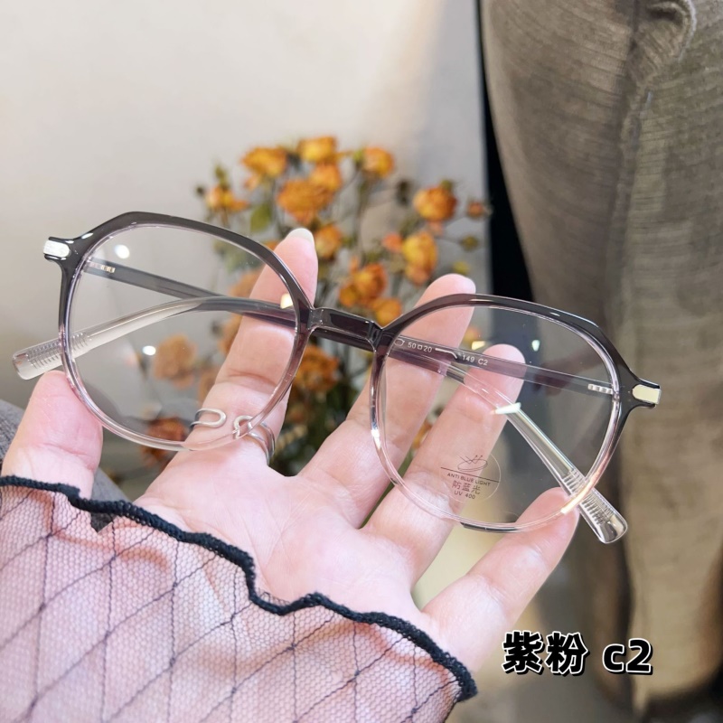 宽边个性平光镜网红同款8675小红书防蓝光复古非主流 tr90眼镜