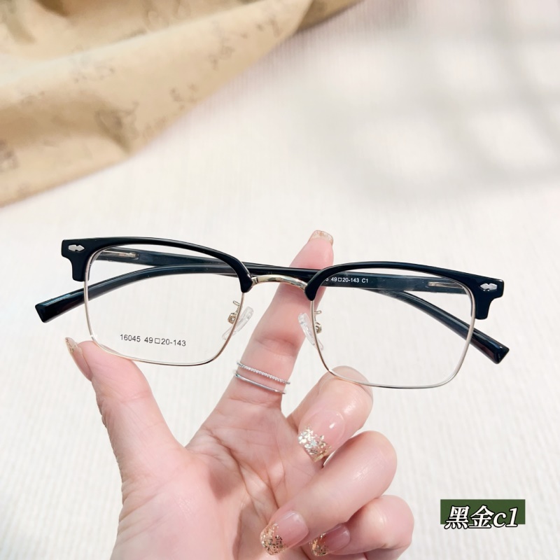 新款眉毛框眼镜女小框批发16045丹阳眼镜工厂店眉毛架眼镜框男