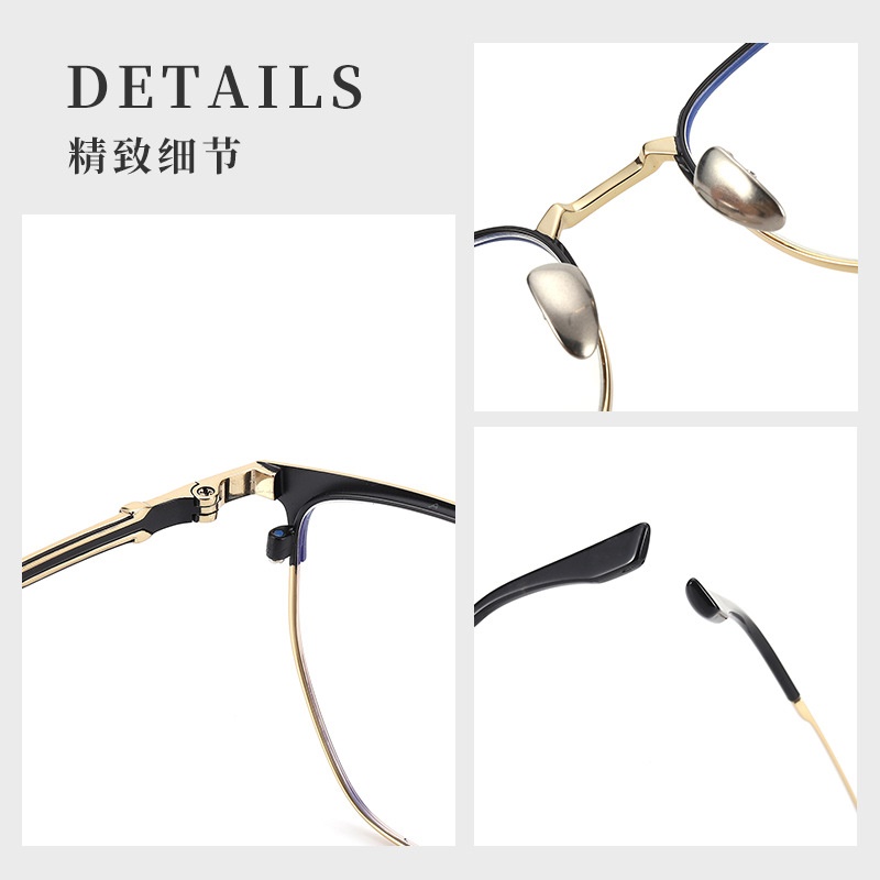 丹阳方框男士眼镜光学近视超轻镜框90007时尚复古纯钛框架眼镜