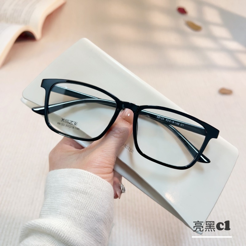 丹阳友顺tr90近视眼镜工厂批发68123男女士全框架眼镜 方形眼镜架