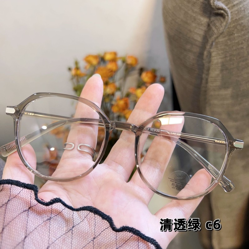 宽边个性平光镜网红同款8675小红书防蓝光复古非主流 tr90眼镜