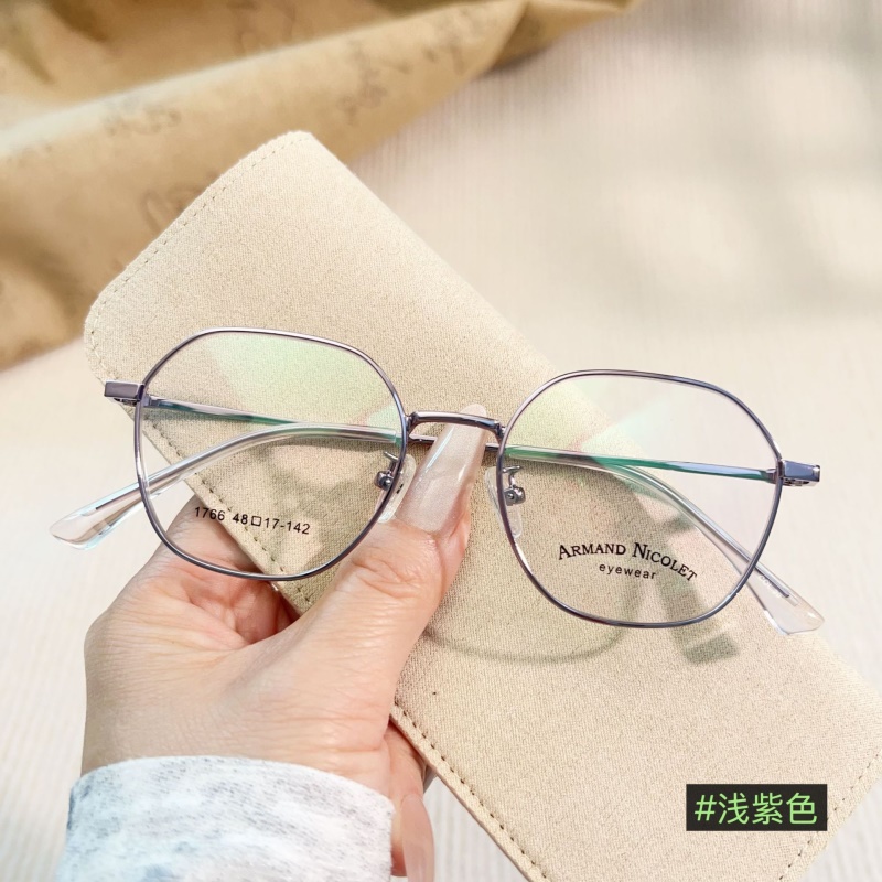 新款近视眼镜男1766金属全框素颜眼镜架女学生多边形复古眼镜框