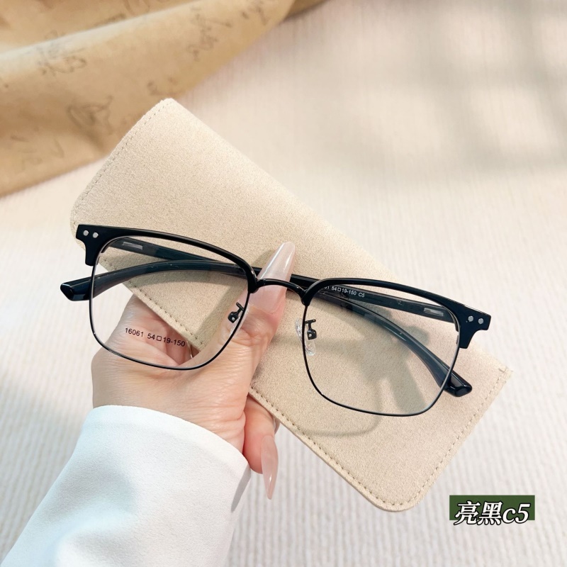 新款无磁钛眉毛眼镜架时尚眉线框16061丹阳斯文痞帅复古眼镜批发