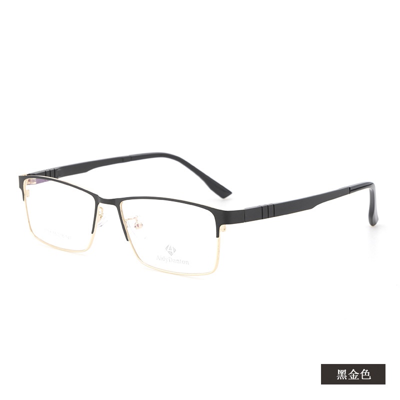 新款弹性钢皮眼镜框批发7751丹阳商务男士光学架塑钢腿全框镜架