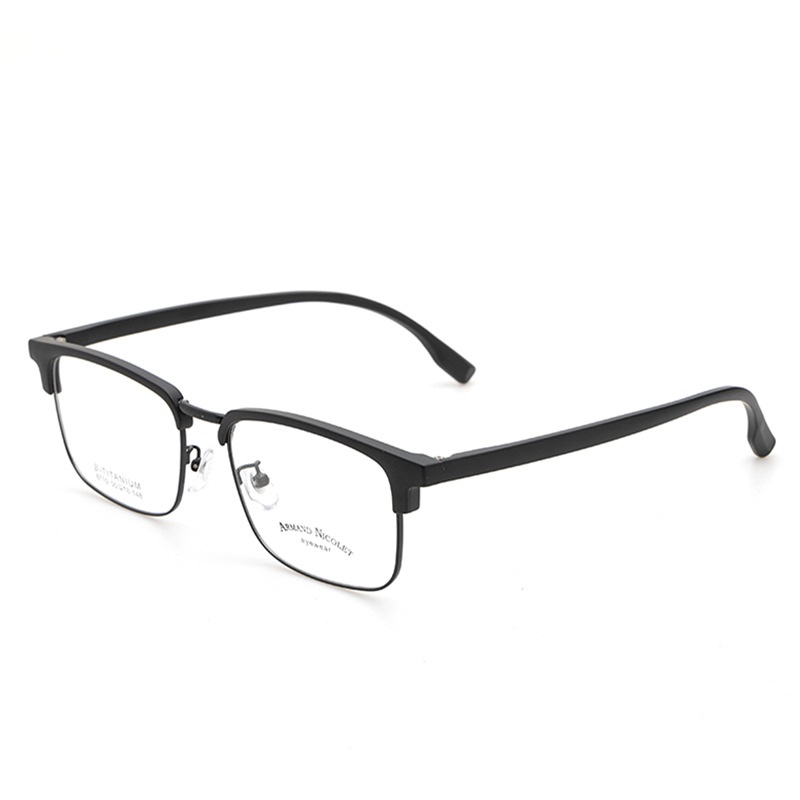 男士眉毛眼镜框架 时尚小红书同款8710TR90眉线中号黑框复古架