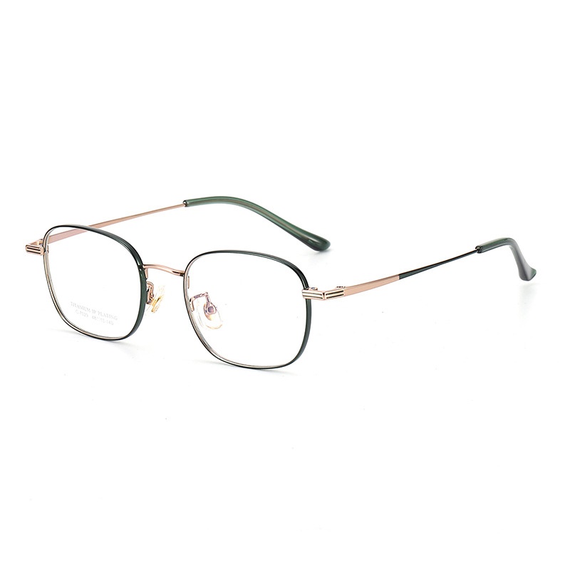 新款超轻纯钛眼镜框男近视高度素颜眼镜女全框7029丹阳眼镜小框