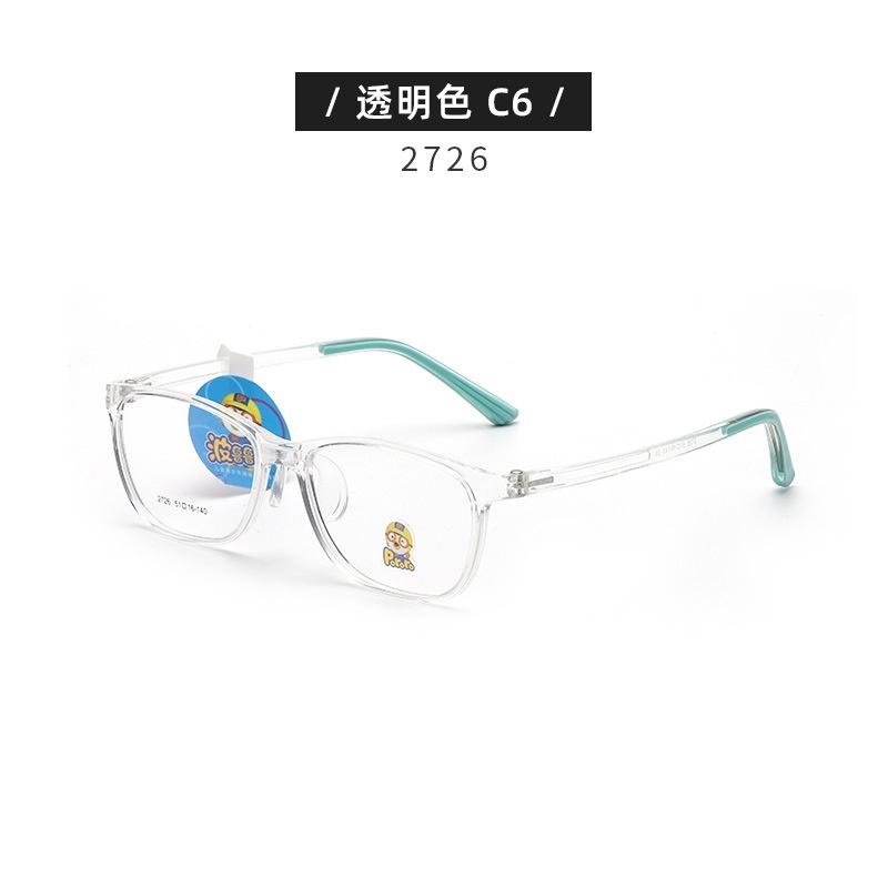 儿童眼镜框架近视女硅胶鼻托可爱防脱落TR90学生架男韩版透明色系