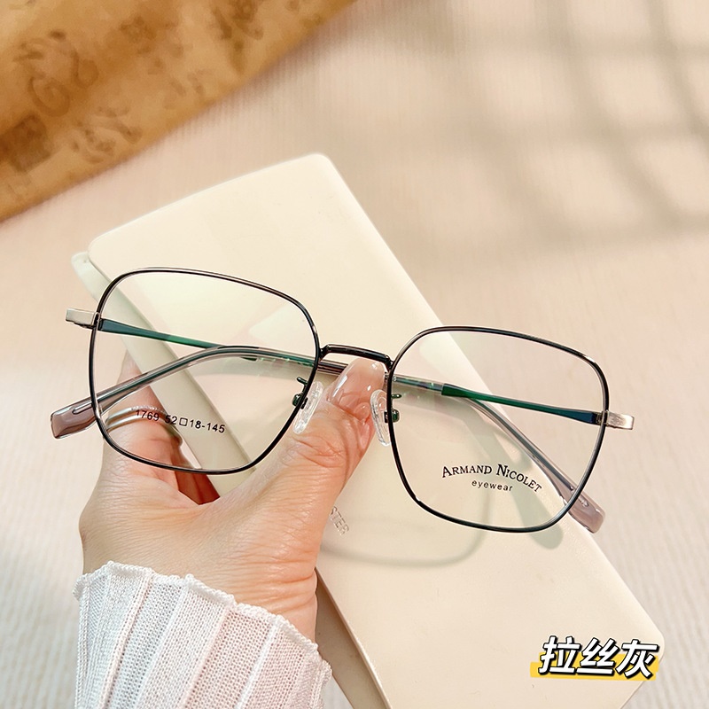 友顺新款近视眼镜1769小红书潮全框眼镜架女复古多边形眼镜男款