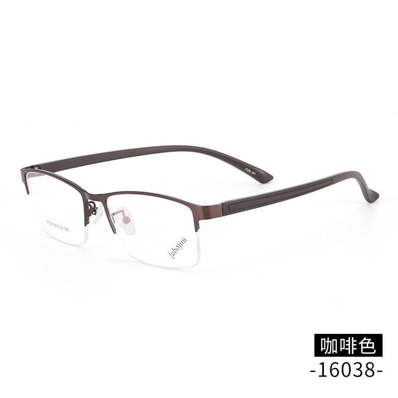 【友顺】半框钢板眼镜中号框架方框光学镜架16038超轻丹阳眼镜框
