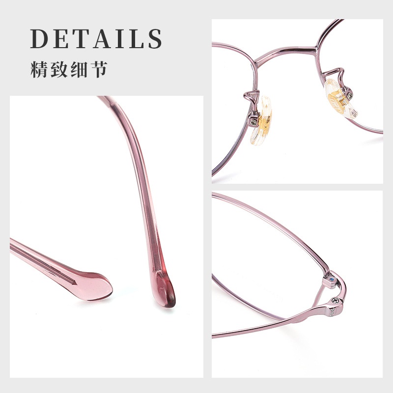 新款超轻眼镜框丹阳眼镜近视女全框批发7032多边时尚纯钛框架眼镜