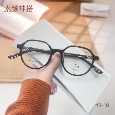 时尚透明多边形网红眼镜批发2205小红书近视眼镜框tr90眼镜架