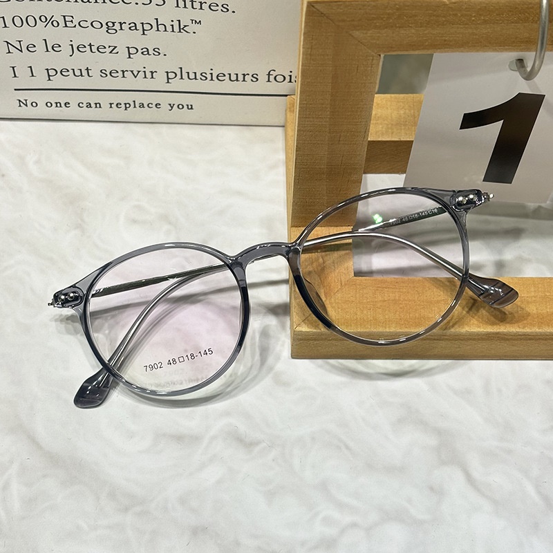 新款tr90金属复古高级感镜框防蓝光眼镜配近视女素颜眼镜框