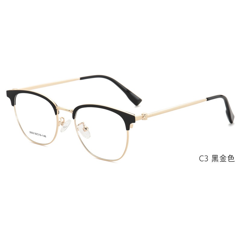 经典眉线框新款半框时尚复古眼镜男休闲镜框防蓝光眼镜