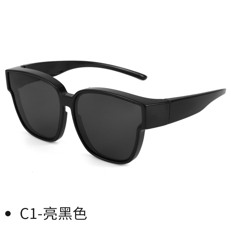 新款高级感偏光墨镜近视套镜TR90镜框夏季防晒防紫外线太阳镜