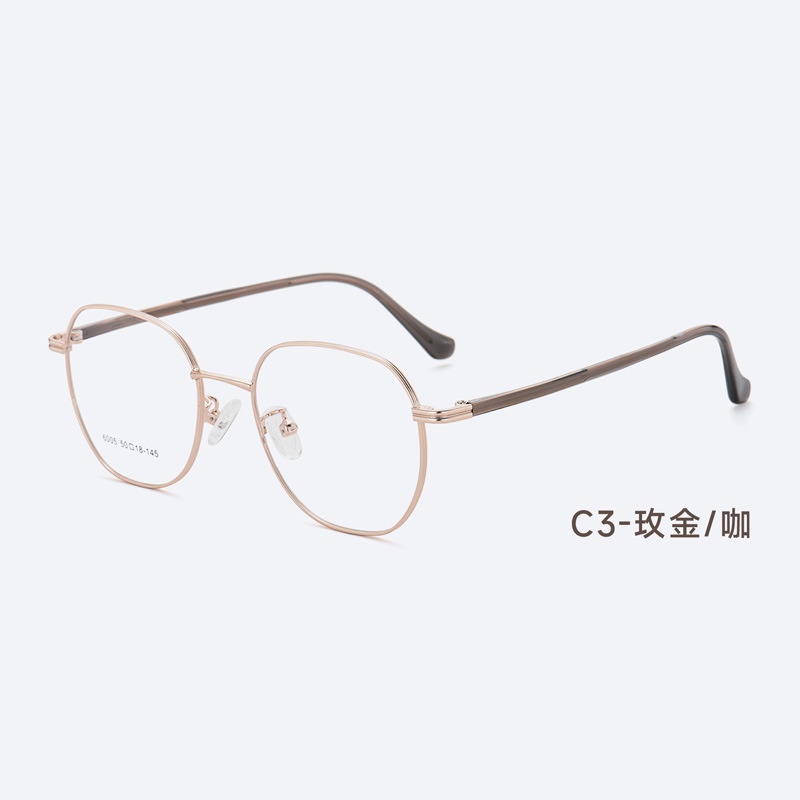 设计款复古小圆框素颜眼镜女文艺金属框显脸小眼镜