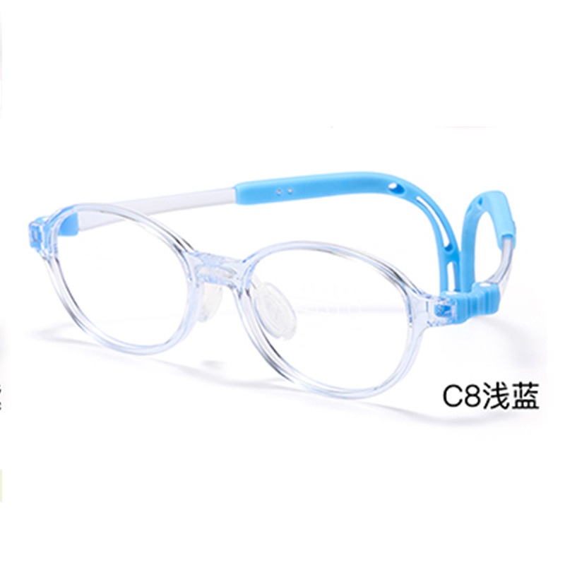 环保轻盈儿童眼镜架美观耐用防滑设计增加舒适度高清晰度