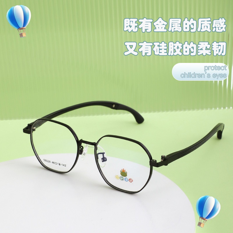 舒适新款超轻硅胶眼镜框 可配近视青少年可爱圆形眼镜架子