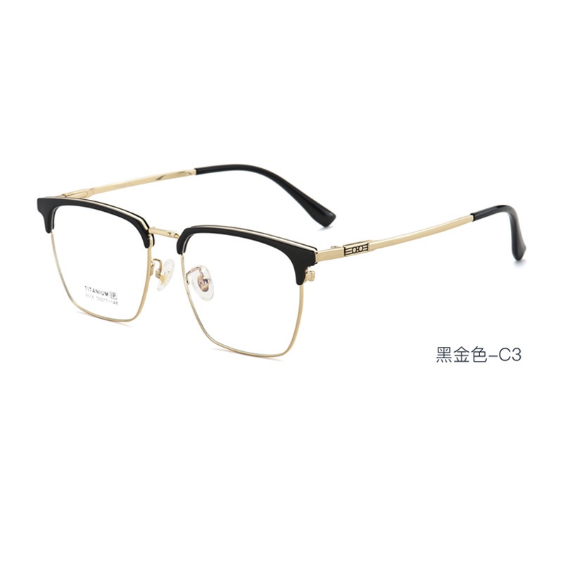 纯钛眼镜半框眼镜眉毛框眼镜近视眼镜男