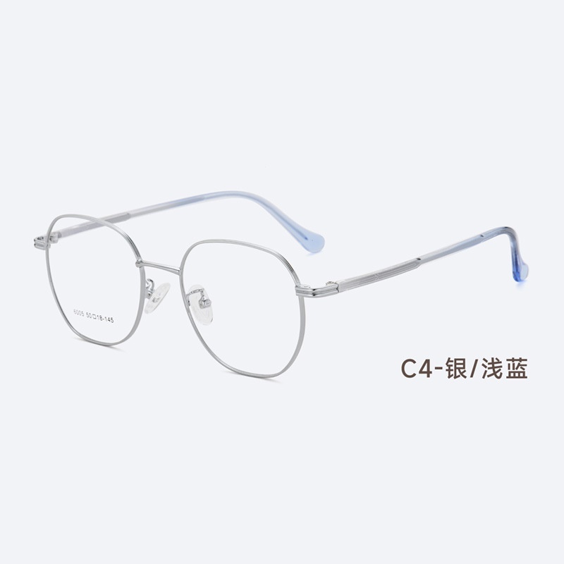 设计款复古小圆框素颜眼镜女文艺金属框显脸小眼镜