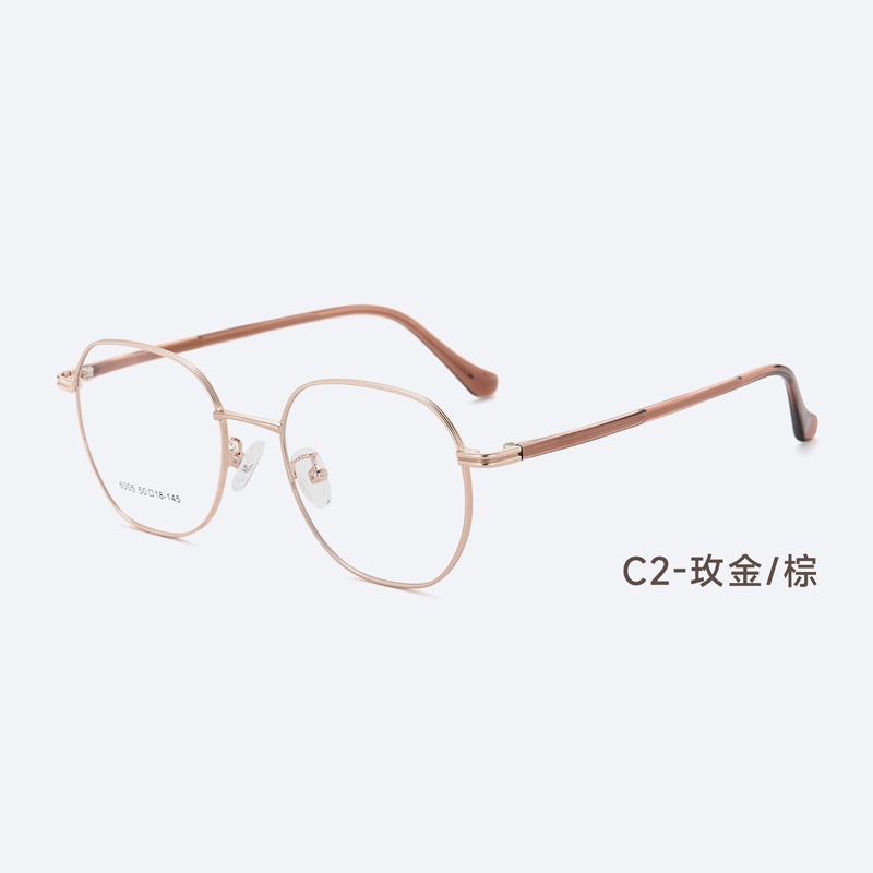 设计款复古小圆框素颜眼镜女文艺金属框显脸小眼镜