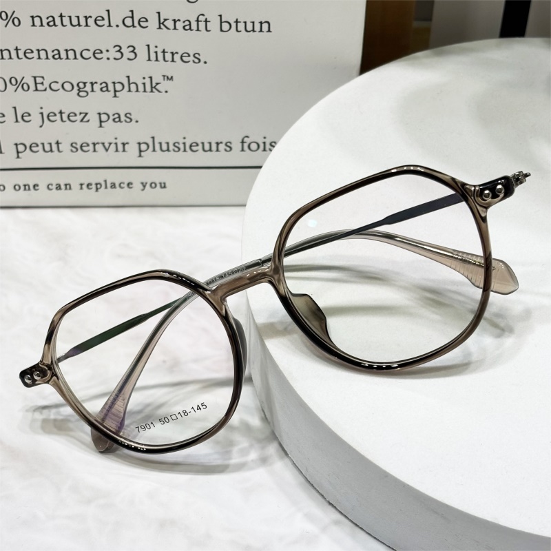 TR眼镜架网红超轻茶色全框眼镜7901素颜学生眼镜架