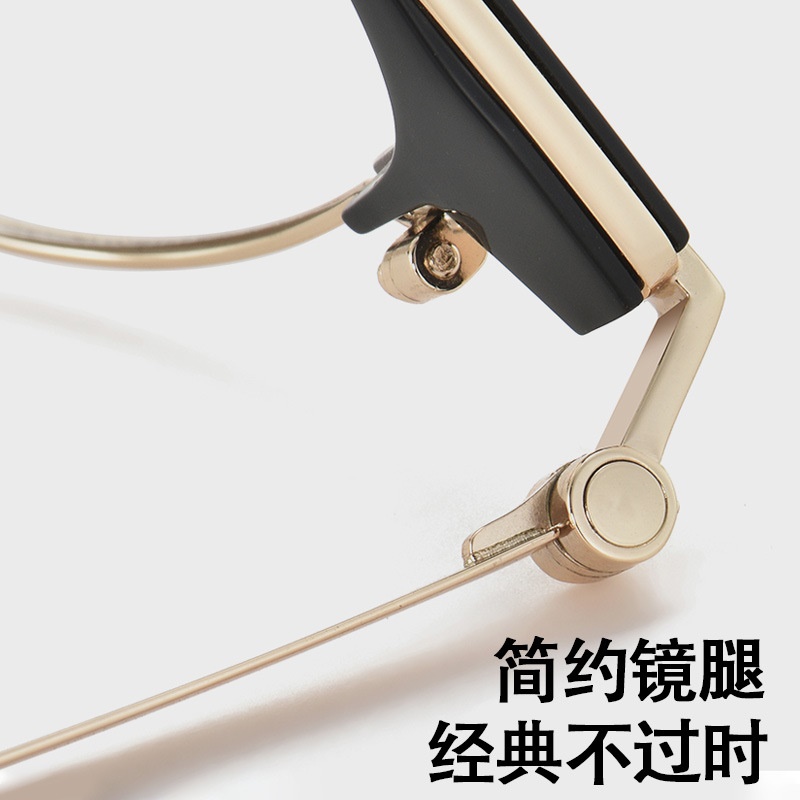 新款眉毛半框眼镜加大加宽镜框痞帅潮流眼镜休闲百搭镜框