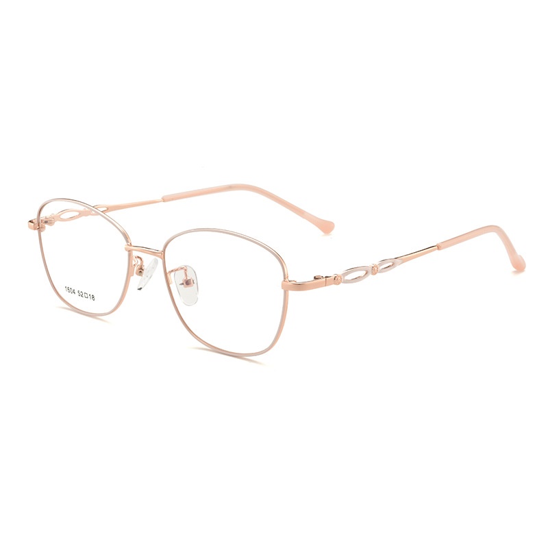 防蓝光眼镜框女温柔显脸小 金属细边可配度数近视眼镜架