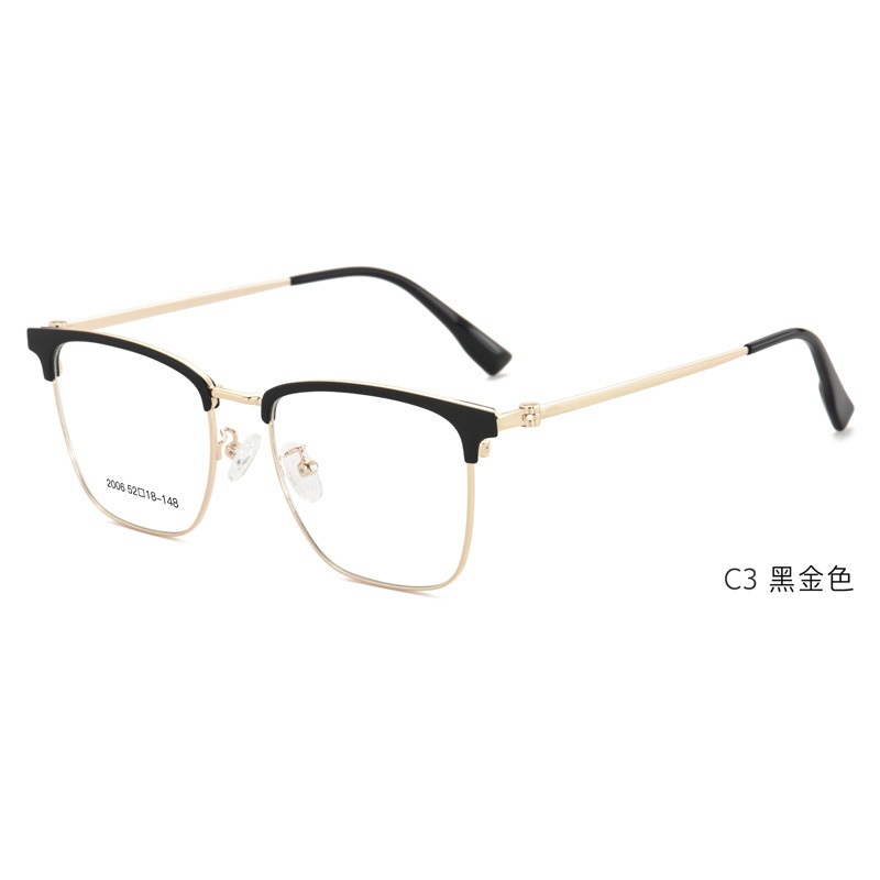 复古潮流眉毛框眼镜商务休闲防蓝光半框眼镜近视眼镜男眼镜框