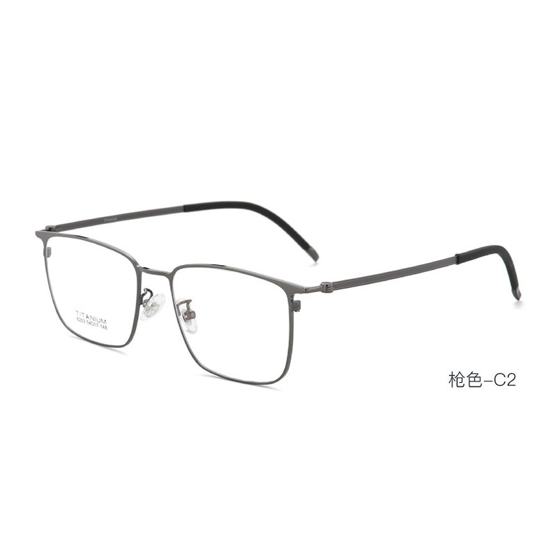 超轻镜架纯钛眼镜框半框金丝钛架男