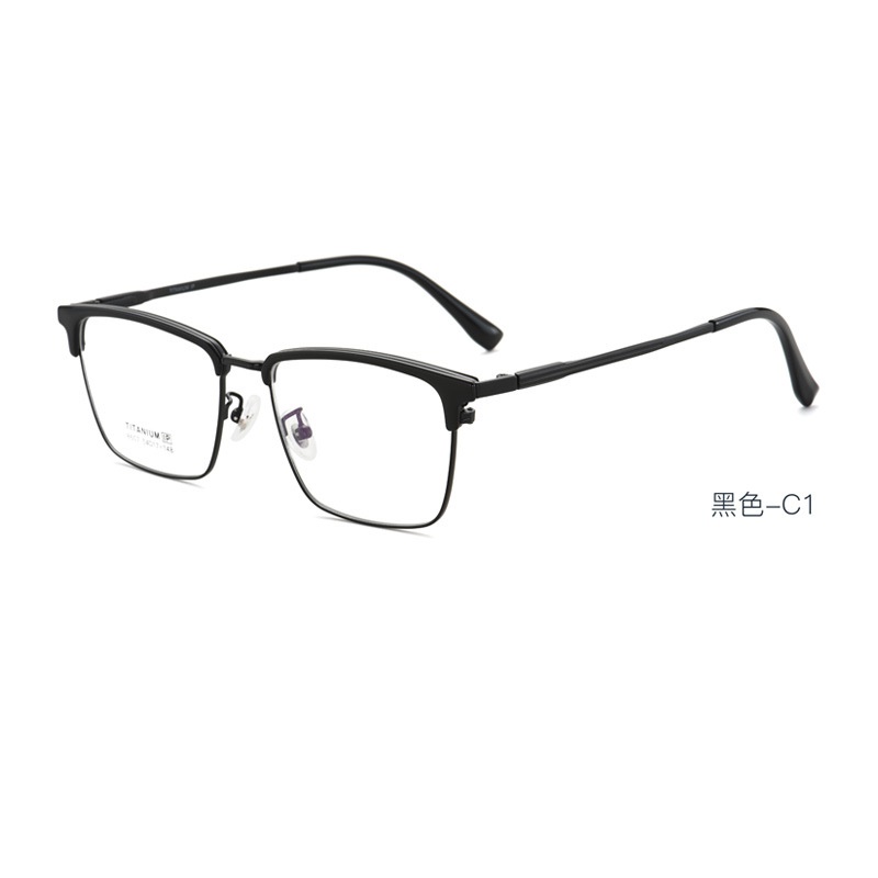 新款超轻眉线半框 近视防蓝光眼镜框男商务