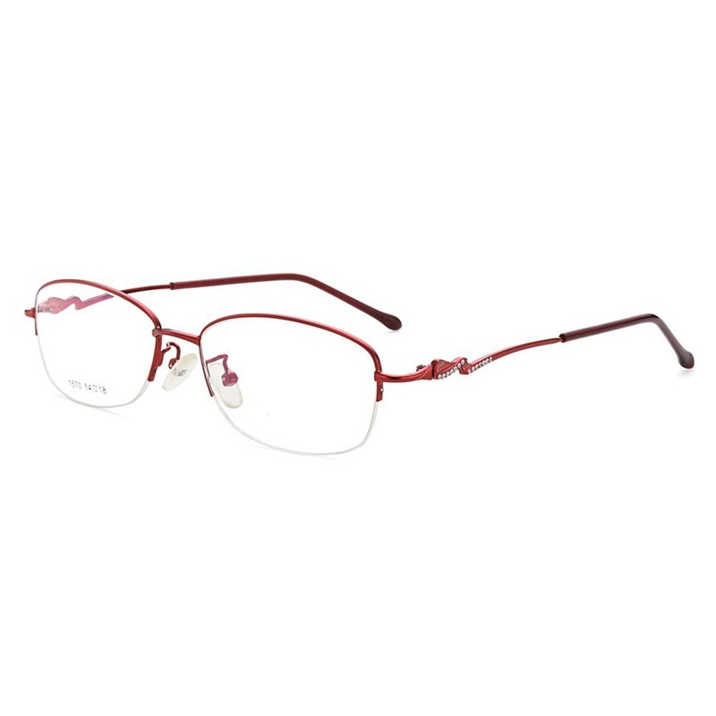 时尚复古金属眼镜架 女款ins风半框眼镜框 超轻可配近视眼镜