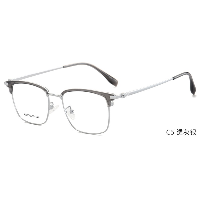 商务高级男士眼镜半框眼镜男士防蓝光眼镜眉毛框眼镜