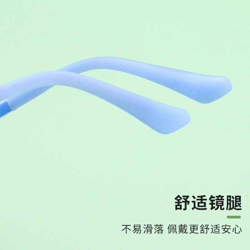 儿童眼镜架马卡龙色系可调节镜腿平光镜可配近视眼镜框