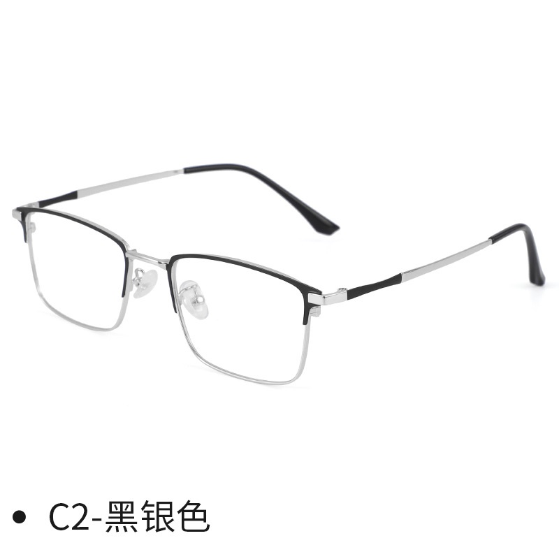 新款合金板材眉毛镜框商务方框男款眼镜框可配防蓝光眼镜