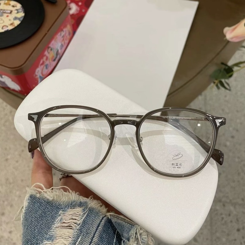 近视眼镜透明冷茶镜架素颜眼镜框