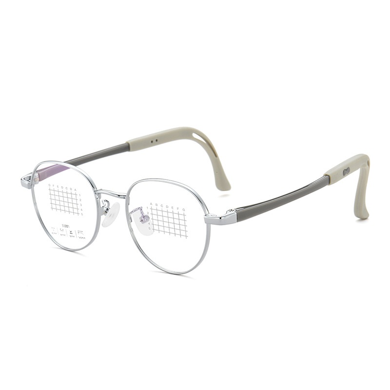 超轻细框眼镜框架学生可调节镜腿眼镜复古圆框时尚百搭镜架