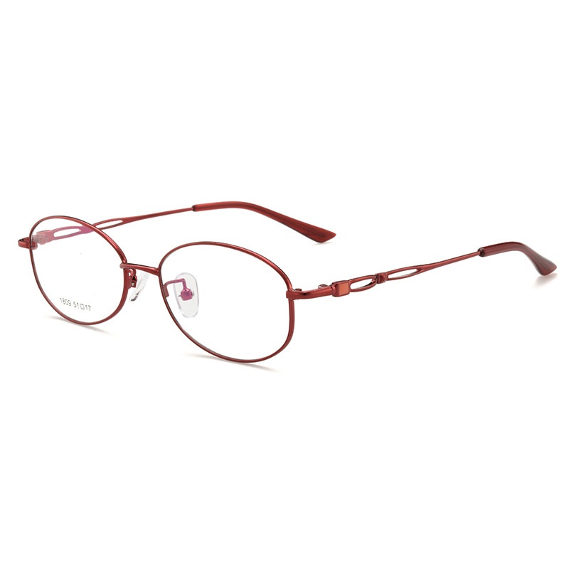 新款时尚近视眼镜架时尚复古椭圆形全框眼镜框女士金属合金眼镜架