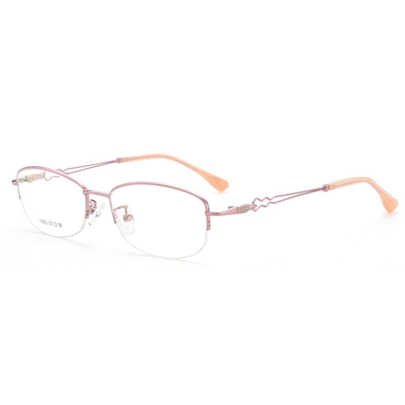 新款超轻金属女士半框眼镜 半框眼镜 架可配近视散光