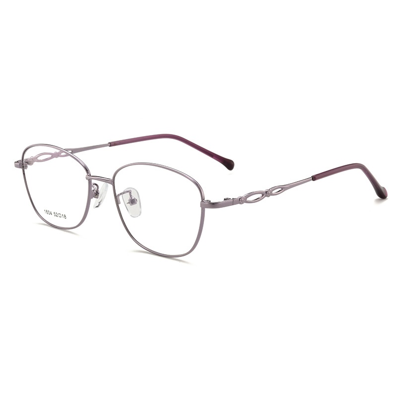 防蓝光眼镜框女温柔显脸小 金属细边可配度数近视眼镜架