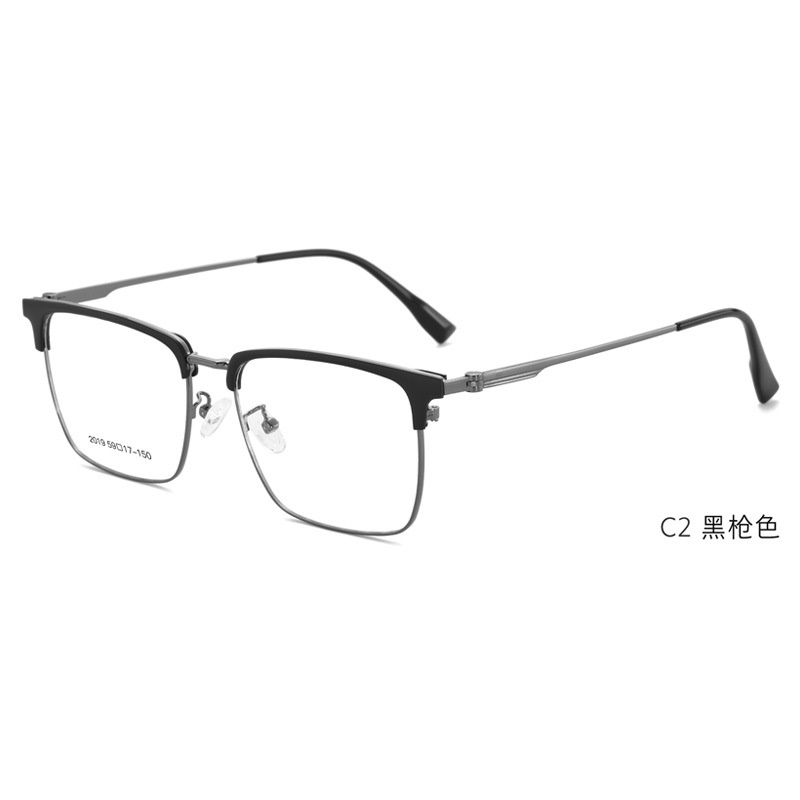 经典眉线框眼镜百搭半框眼镜休闲复古男士眼镜镜框