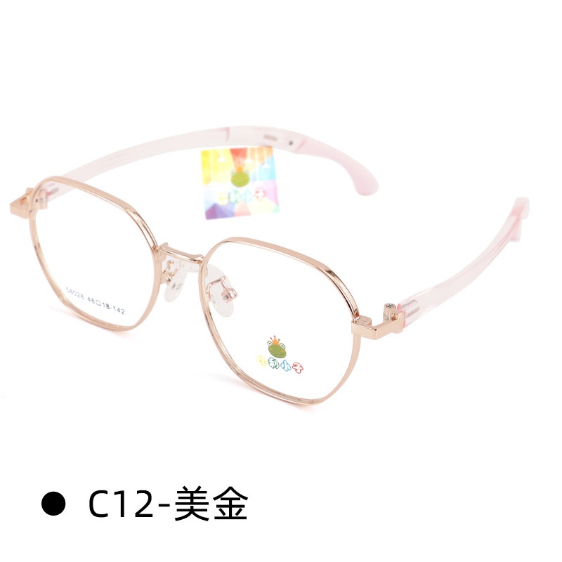 舒适新款超轻硅胶眼镜框 可配近视青少年可爱圆形眼镜架子