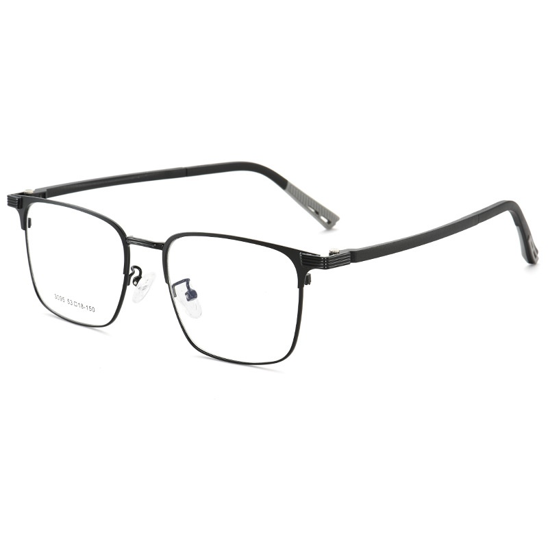 近视眼镜架商务男款眉毛架超轻塑钢合金复古文艺眼镜