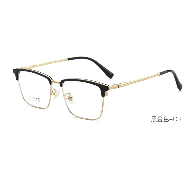 新款超轻眉线半框 近视防蓝光眼镜框男商务