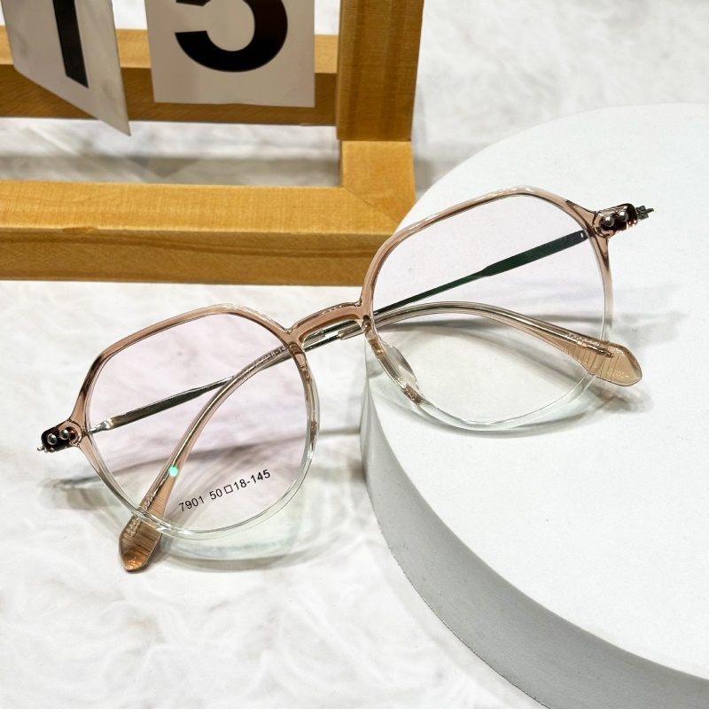 TR眼镜架网红超轻茶色全框眼镜7901素颜学生眼镜架