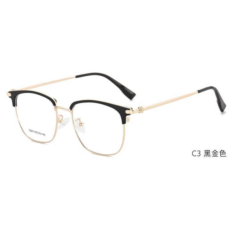 新款眉毛半框眼镜加大加宽镜框痞帅潮流眼镜休闲百搭镜框