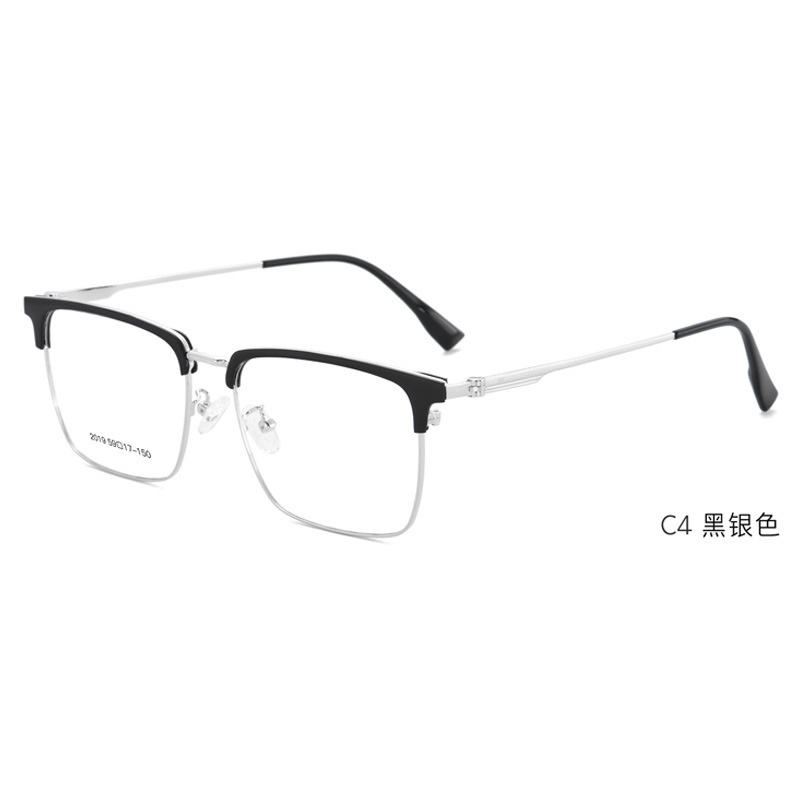 经典眉线框眼镜百搭半框眼镜休闲复古男士眼镜镜框