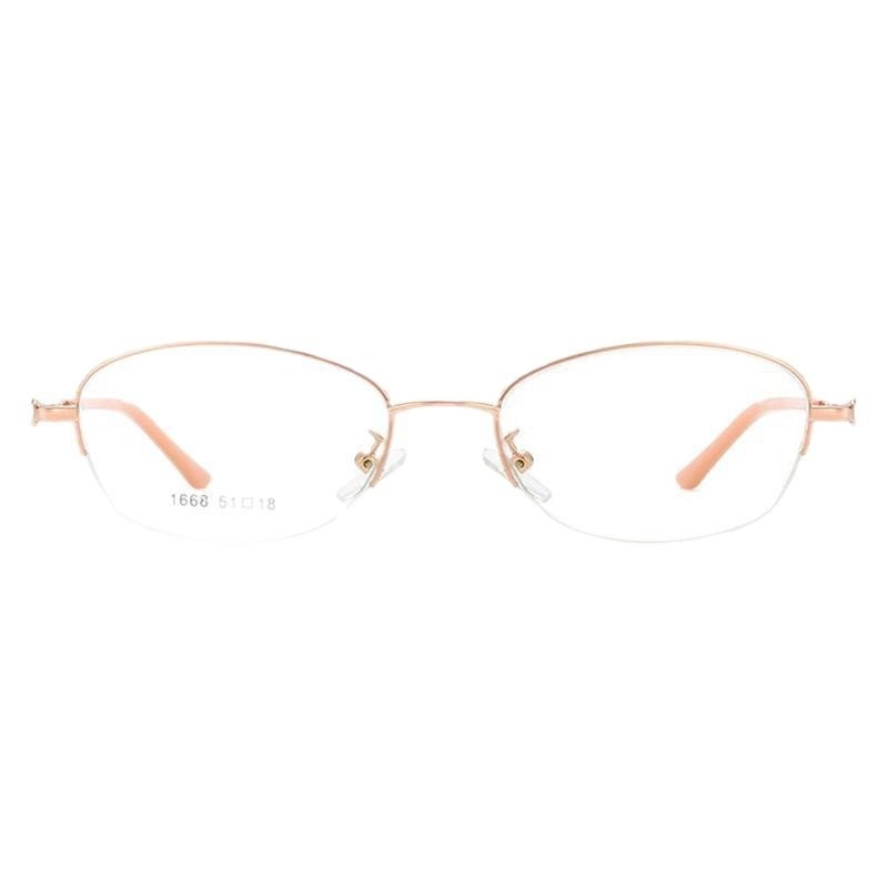 新款超轻商务女士近视眼镜 优雅舒适眼镜框椭圆素颜