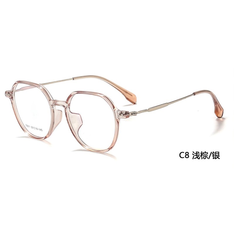 TR眼镜架网红超轻茶色全框眼镜7901素颜学生眼镜架